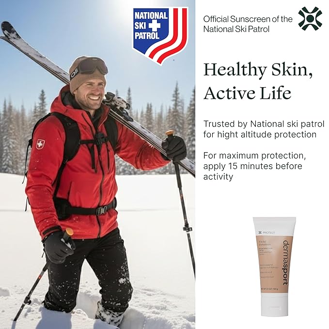 Dermasport SPF 50 Sunscreen for Face Lotion for Athletes, Zinc Oxide Hydrating, Non-Greasy, Broad Spectrum Sun Protection, Oil-Free, Reef-Safe, Face Sunscreen Resistant to every Sport