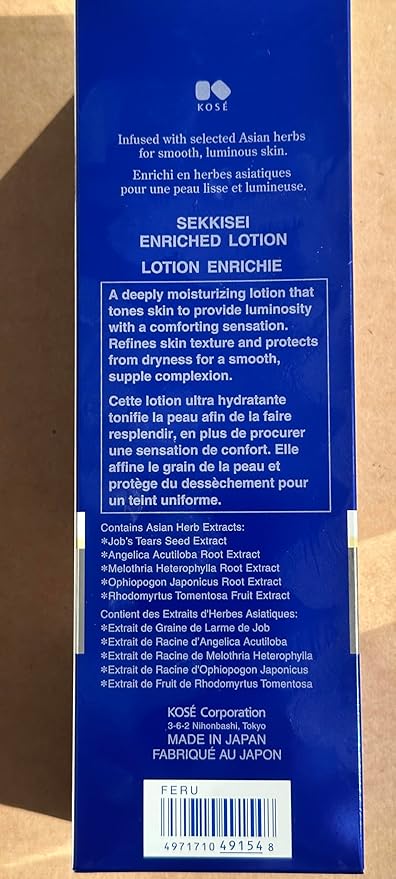 SEKKISEI Lotion Enriched, Liquid Toner & Hydrating Facial Moisturizer, 12.1 Ounce