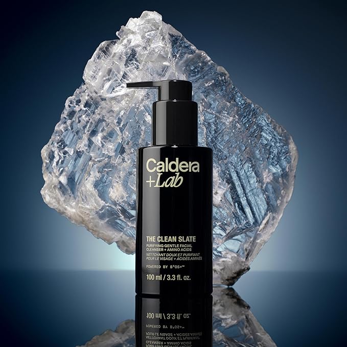 Caldera + Lab The Clean Slate | Men's Organic Foaming Facial Cleanser for Dry, Sensitive, & Normal Skin – Vegan, Natural & Antioxidant Packed Exfoliating Face Wash
