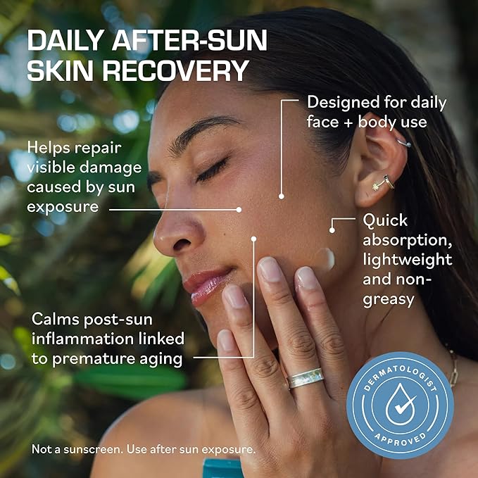 TERNS Everyday Lightweight Daily After Sun Moisturizer – Hydrating, Dermatologist Approved – Marine-Powered Skincare for Active Skin, Paraben Free 3.4 oz