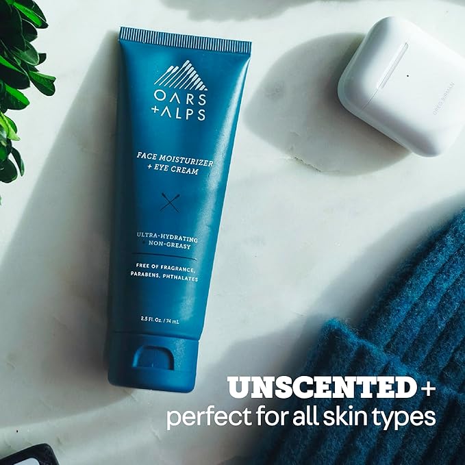 Oars + Alps Anti-Aging Face Moisturizer & Eye Cream, Hydrating Skin Moisturizer with Shea Butter and Jojoba Oil, Lightweight, Non Greasy, Vegan, Gluten Free