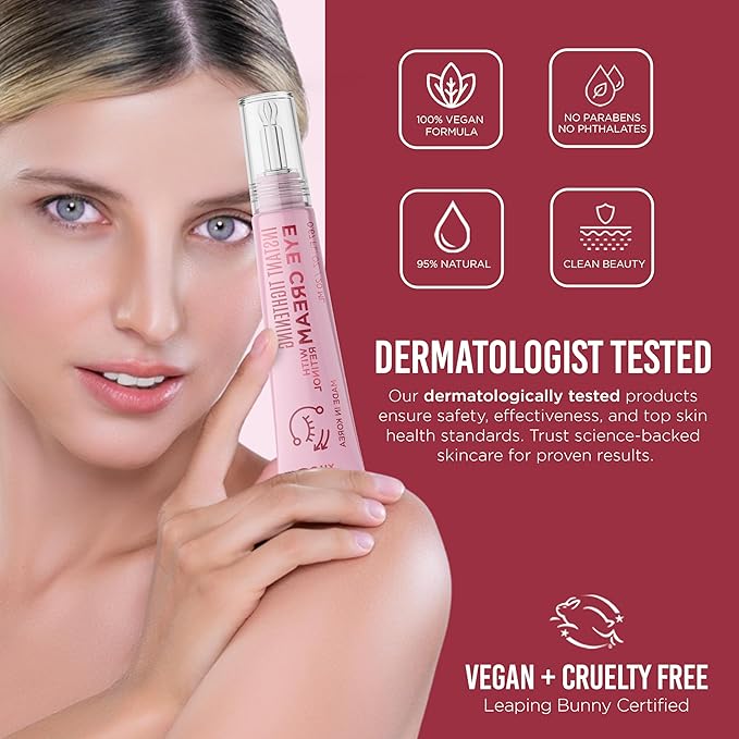 Quick Fix Retinol Instant Eye Tightener Cream – Reduces Wrinkles, Dark Circles & Puffiness – Dermatologist Tested, Anti-Aging, Korean Skin Care – Clean Beauty, Cruelty-Free, Vegan – .67 Fl Oz