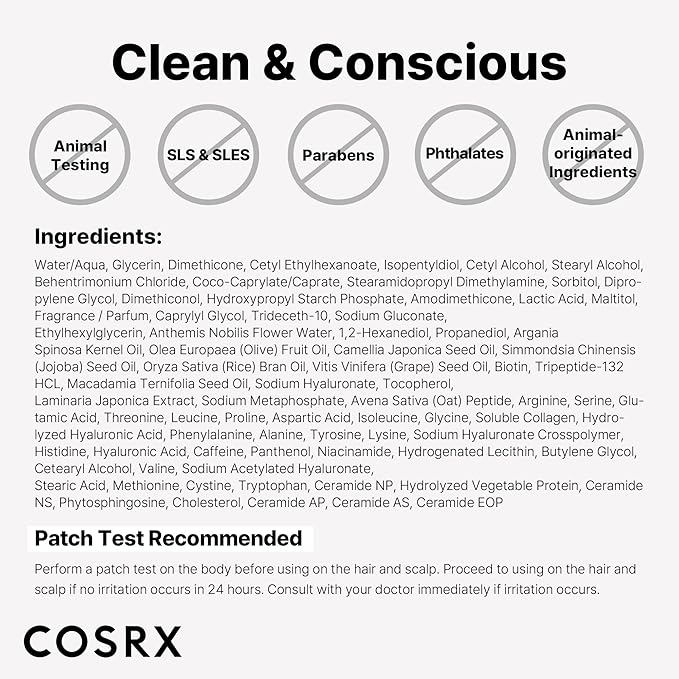 COSRX PEPTIDE 132 Hair Bonding Repair Treatment - Deep Conditioner Hair Mask for Damaged, Dry Hair, Repairs Breakage & Split Ends, For All Hair Types – 4.05 fl oz