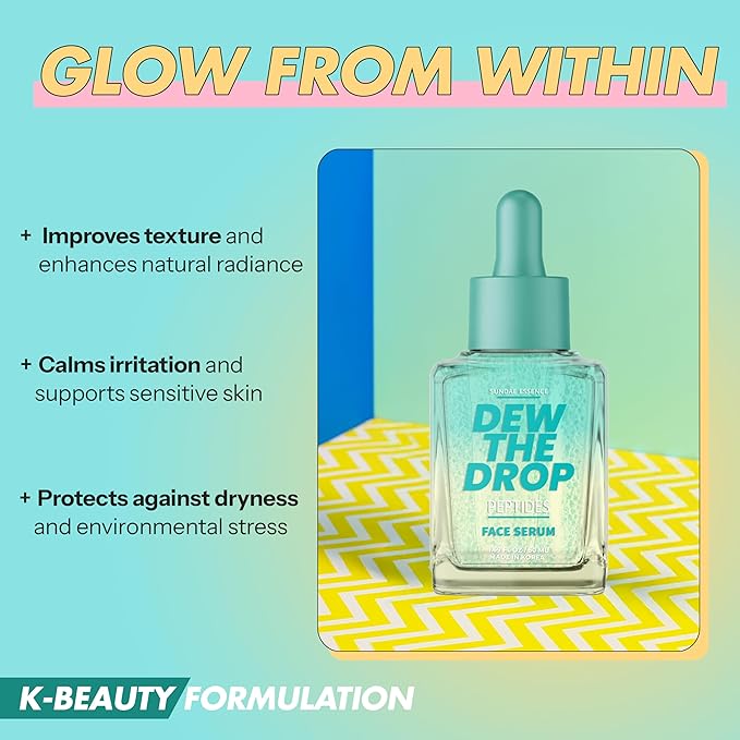 Peptides Face Serum - Dermatologist-Tested, Anti-Aging, Korean Skin Care -Boosts Elasticity, Smooths Texture, Revitalizes Skin - Clean Formula, Vegan, 95% Natural - 1.69 Fl. Oz