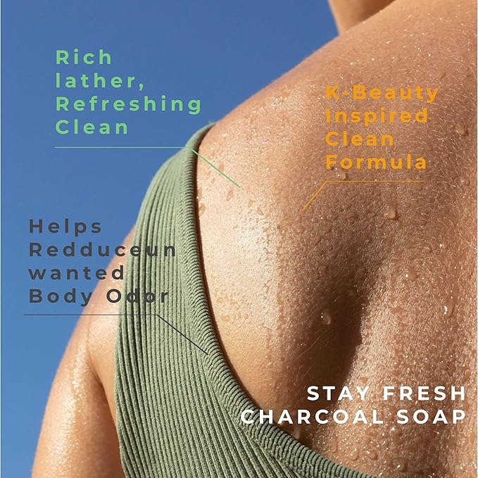 CDH7DAYS EWG VERIFIED VEGAN BAR SOAP/HANDMADE (MADE IN KOREA) Natural Body Soap Bar, Plant-Based, Handmade SOFT MILKY SOAP (Recommendation for MOTHER) (2, CHARCOAL)