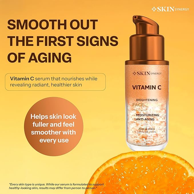 Vitamin C Face Serum – Revitalizes Dull, Uneven Skin & Supports Youthful Glow – Dermatologist Tested, Anti-Aging, Korean Skin Care – Cruelty-Free, Vegan, Clean Beauty – 1.69 Fl Oz