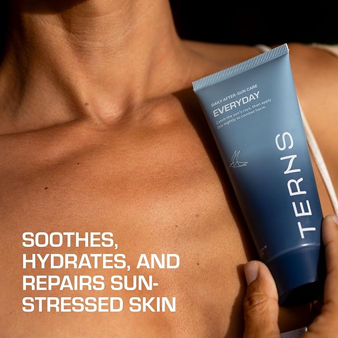 TERNS Everyday Lightweight Daily After Sun Moisturizer – Hydrating, Dermatologist Approved – Marine-Powered Skincare for Active Skin, Paraben Free 3.4 oz