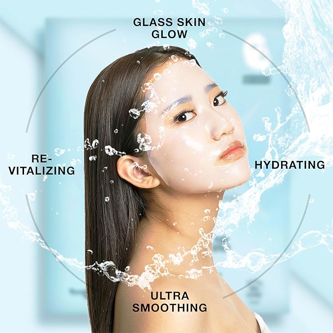 STARSKIN Red Carpet Ready Bio-Cellulose Face Mask – 4 Pack, Hydrating Face Mask for all Skin Types, Instant Hydration & Glass-Skin Glow, Revitalizing and Moisturizing, Korean Skincare