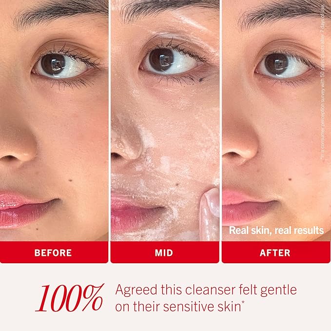 First Aid Beauty Ultra Gentle Cream-to-Foam Facial Cleanser – Makeup Removing Face Cleanser - Face Wash with Colloidal Oatmeal & Glycerin, for Sensitive, Acne & Blemish-Prone Skin, 2 oz