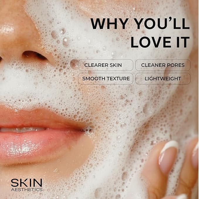 Face Scrub with Hyaluronic & Salicylic Acid – Deep Cleansing, Hydrating & Exfoliating Face Wash For Blackheads & Acne-Prone Skin – Dermatologist Tested, Korean Skin Care – 6.76 Fl Oz
