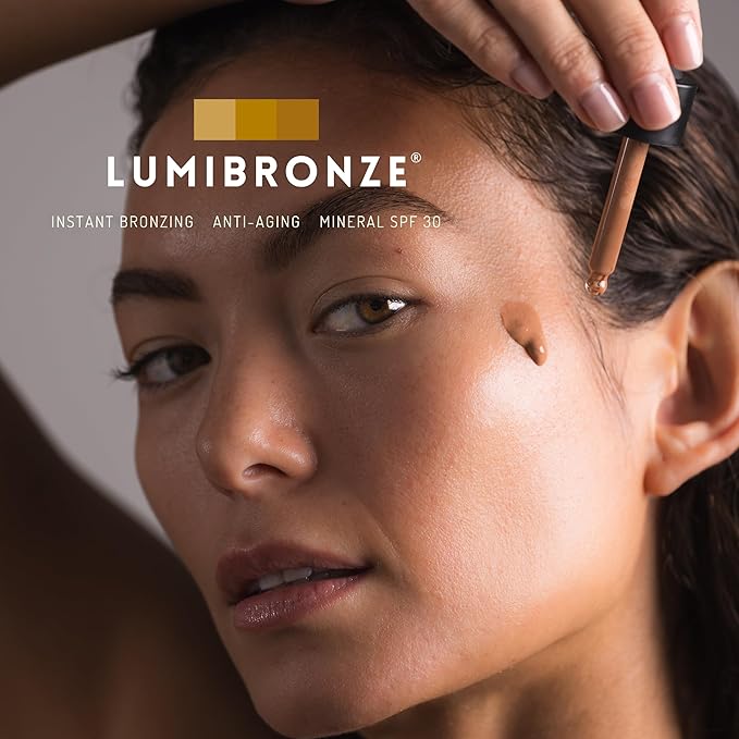 SOL LABS LUMIBRONZE SPF 30 Anti-Aging Bronzing Face Serum - Hydrating Tinted Mineral Sunscreen with Niacinamide, Hyaluronic Acid & Zinc Oxide - Matte, Non-Greasy Finish, Lightweight, Reef-Safe - 50ml