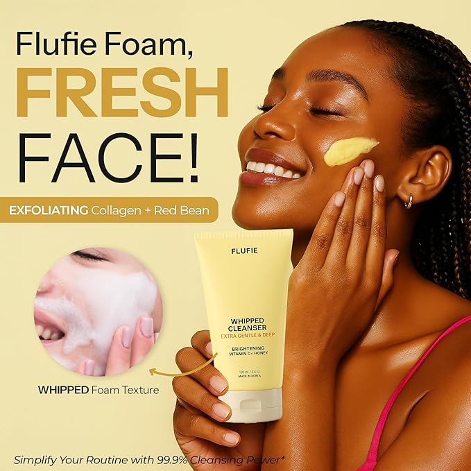 Whipped Facial Cleanser with Vitamin C & Honey – Brightening, Hydrating, Soothing & Pore Cleansing – Dermatologist Tested, Anti-Aging, Korean Skin Care – Clean Beauty, Vegan, Non-GMO – 4.4 Oz
