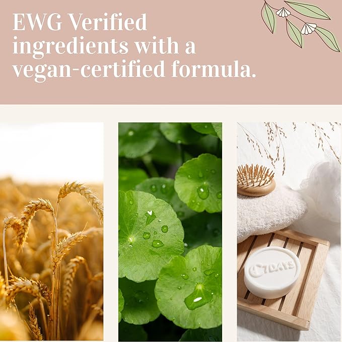 CDH7DAYS Rice Bran Soap Bar for Teens, EWG Verified & Vegan, Low pH 5.5–6.0, Korean Handmade Natural Body Soap, Unscented, Plant-Based Gentle Cleanser, 5oz