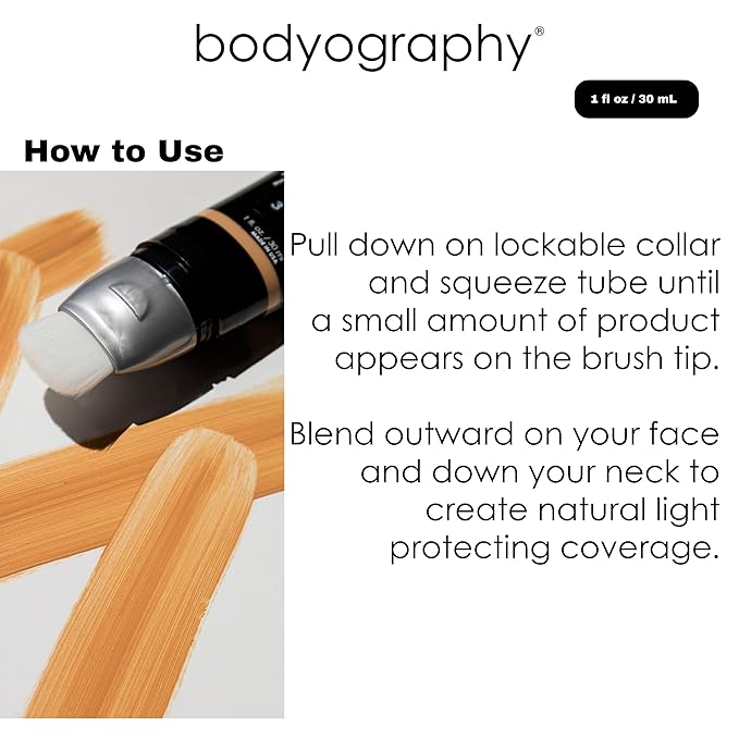 Bodyography Sun Defense Tinted Moisturizer, 1.5 oz | Lightweight SPF Tint with Hyaluronic Acid & Mineral Pigments | Hydrating, Vegan Sheer Coverage for All Skin Types, Deep