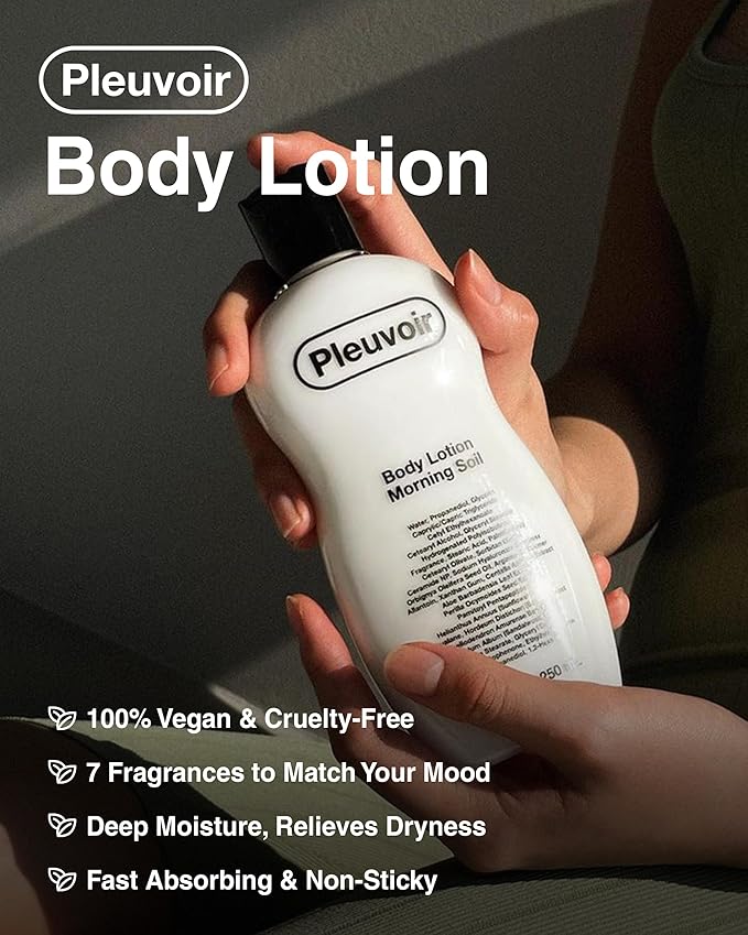 Pleuvoir Luxury Perfume Body Lotion Floral Musk - French MANE Fragrance (Tuberose & Musk), Non-Greasy Fast-Absorbing, Moisturizing with Ceramide, 5-Hyaluronic Acid, Wildflower Scent 8.45 fl.oz