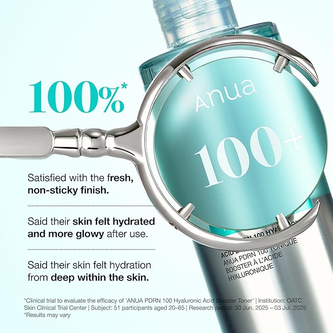 Anua PDRN 100 Hyaluronic Acid Booster Toner, Hydrating Face toner for Dry & Sensitive Skin, Salmon DNA with Moisture Plumping Effect, Glowy Non-Sticky Daily Toner, Korean Skincare (250ml / 8.45 fl oz)