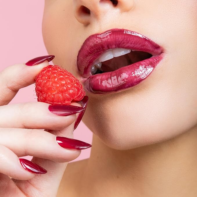 ESW Beauty Raspberry Acai Smoothie Lip Treatment - Rich Berry Tint with Shea Butter, Vitamin E, Raspberry & Acai for Deep Nourishment & Enhanced Protection