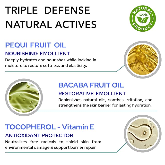 Advanced Grass Fed Beef Tallow + Triple Defense Actives Moisturizing Cream | Face & Body Cream For Dry Skin | Tallow + Barrier & Microbiome Support | Unscented | 100% Natural Ingredients | Made in USA