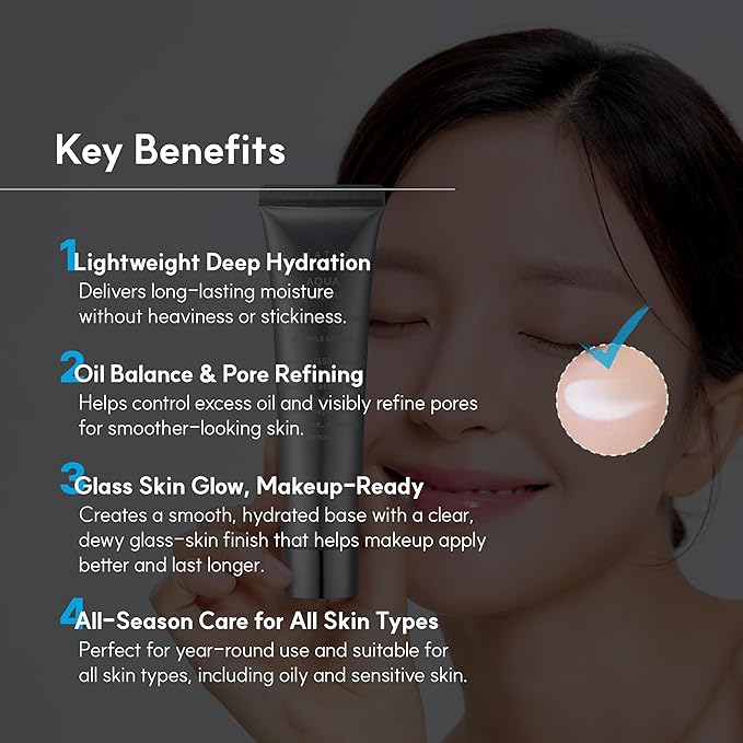 S. Nature AQUA SQUALANE MOISTURIZING CREAM | Face Moisturizer for Dry and Sensitive Skin, Vegetable Squalane 150,00ppm, Long-lasting Hydration, Pore Care Cream, Korean Skin Care (2.7 Fl Oz, 80ml)
