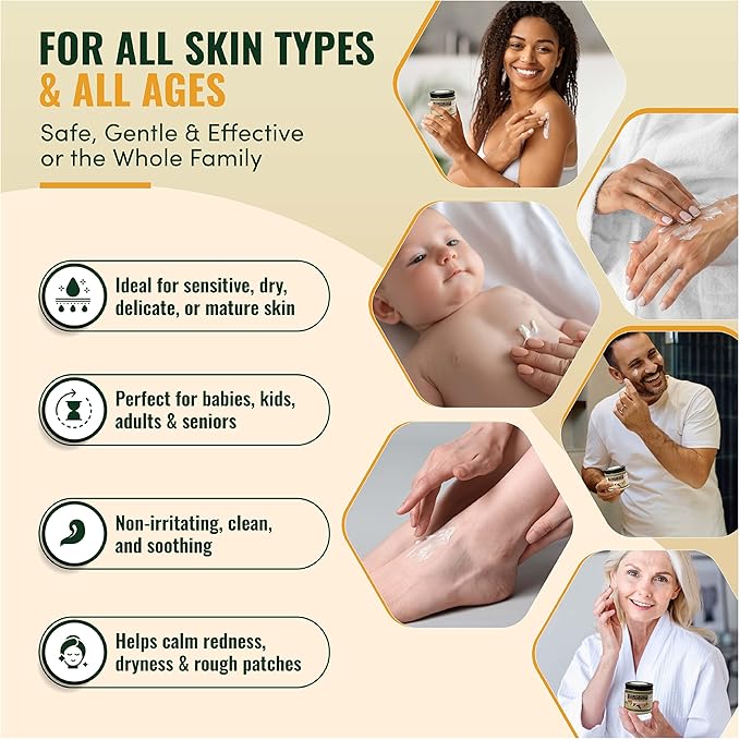 Lord's Love Butter Natural Organic Tallow and Honey Balm That Actually Absorbs - Organic Grass Fed Beef Tallow Face Moisturizer for Dry Aging Skin - Restores What Synthetic Lotions Strip Away