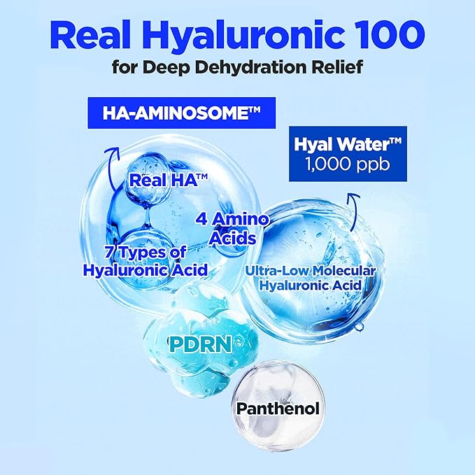 WELLAGE Real Hyaluronic Soothing Cream 100, Pure Hyaluronic Acid Korean Face Moisturizer with PDRN - Hydrating face moisturizer, Hypoallergenic, 2.7oz.