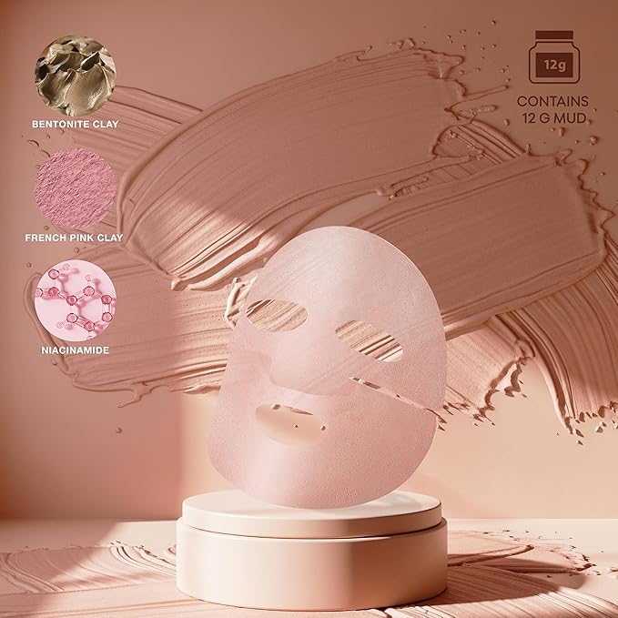 STARSKIN Silkmud 1x16g, Clarifying Face Mask for all Skin Types, Korean Skin Care Pore Cleansing French Clay Mask with Niacinamide, Purifing, Refining and Smoothing, Unblockes Pores, K Beuty Skincare