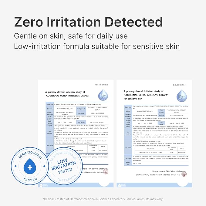 Ultra Intensive Cream, Hydrating Korean Face Moisturizer with Niacinamide, Arginine & Algae11 Extracts, Non-greasy Barrier Cream for Dry, Oily or Sensitive Skin, 50ml / 1.69 fl.oz.