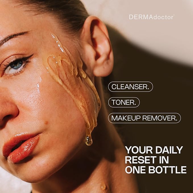 DERMAdoctor Vitamin C Face Wash – Daily 3-in-1 Vitamin C Cleanser & Makeup Remover Face Wash That Tones, Clears Pores, Lifts Oil, and Removes Sunscreen & Pollutants with Potent Kakadu Plum – 2.37 oz