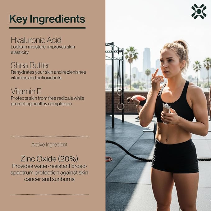 Dermasport SPF 50 Sunscreen for Face Lotion for Athletes, Zinc Oxide Hydrating, Non-Greasy, Broad Spectrum Sun Protection, Oil-Free, Reef-Safe, Face Sunscreen Resistant to every Sport