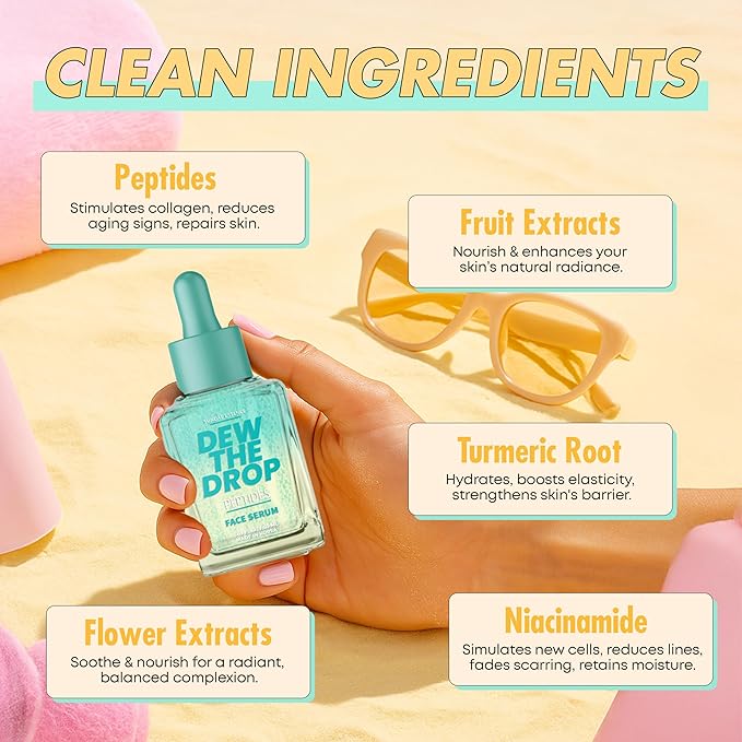 Peptides Face Serum - Dermatologist-Tested, Anti-Aging, Korean Skin Care -Boosts Elasticity, Smooths Texture, Revitalizes Skin - Clean Formula, Vegan, 95% Natural - 1.69 Fl. Oz