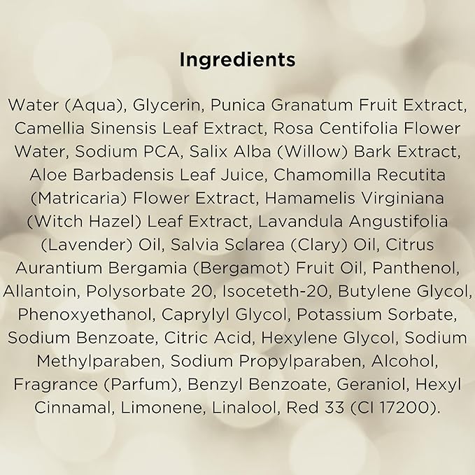 Pomegranate Green Tea Toner – Vegan, Gluten Free – Antioxidant-Rich Facial Toner for Refreshing & Revitalizing Skin – 140 ml / 5 fl oz