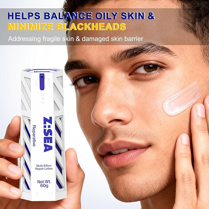 Hyaluronic Acid & Niacinamide Face Serum for Men with Vitamin B5, Ceramides & Collagen: Soothing Hydrating Gel for Redness, Dryness & Itching - Barrier Repair for Sensitive Skin - 2.03 fl oz