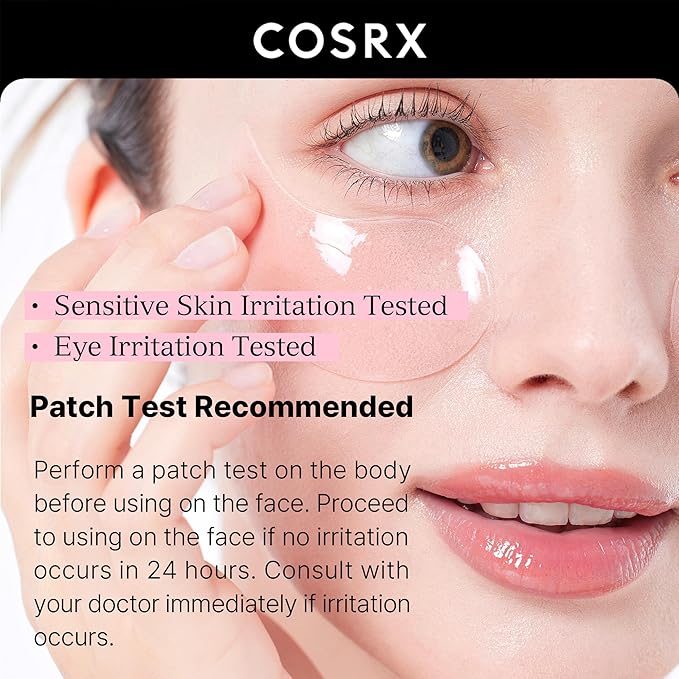 COSRX Limited Pink Edition Pink Peptides Collagen Hydrogel Eye Patch – Amazon Exclusive, Under Eye Mask for Puffy Eyes and Dark Circles, 60 Patches, Korean Skin Care