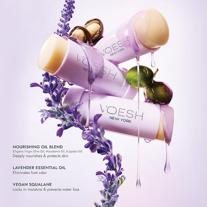 VOESH Solemate Heel Repair Balm, Moisturizer, Heel Repair, Balm for Rough & Cracked Heels, K-Beauty Korean Skincare, Foot Care For Men & Women - Lavender
