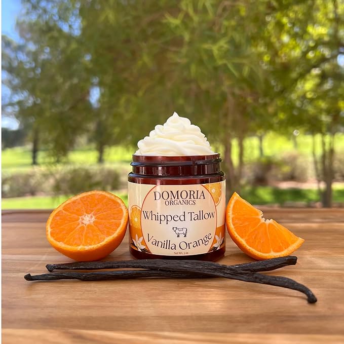 100% Grass-Fed Tallow Balm - (Value Size) Vanilla & Orange with Real Vanilla Beans, Herb-Infused Chamomile & Calendula Moisturizer for Men, Women, Psoriasis, Eczema, Dry Sensitive Skin
