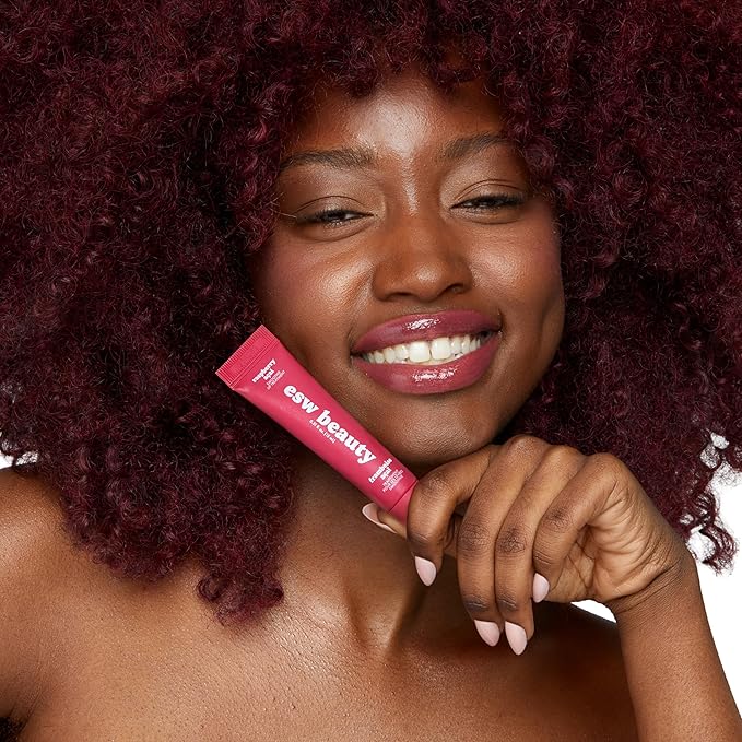 ESW Beauty Raspberry Acai Smoothie Lip Treatment - Rich Berry Tint with Shea Butter, Vitamin E, Raspberry & Acai for Deep Nourishment & Enhanced Protection